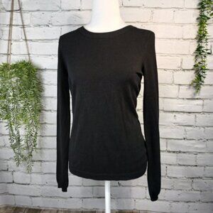 WOMENS FABLETICS BLACK SWEATER, BACKLESS, LONG SLEEVE, SIZE XS